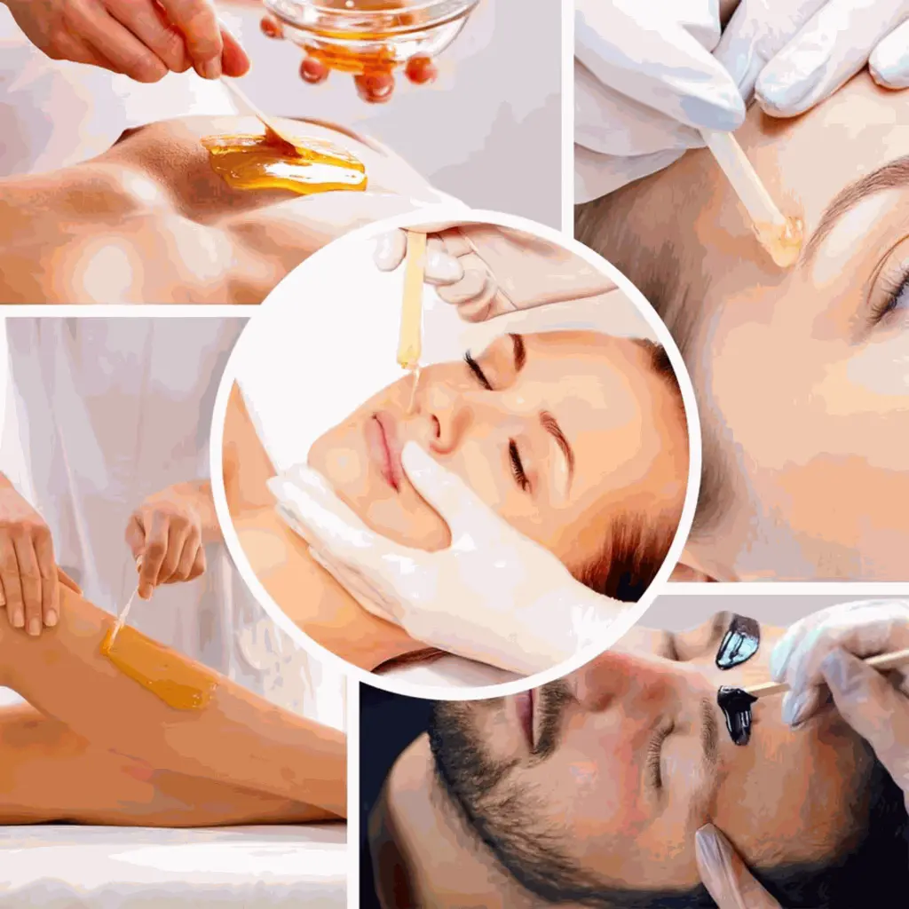 Spatule en bois pour l'épilation de la moustache