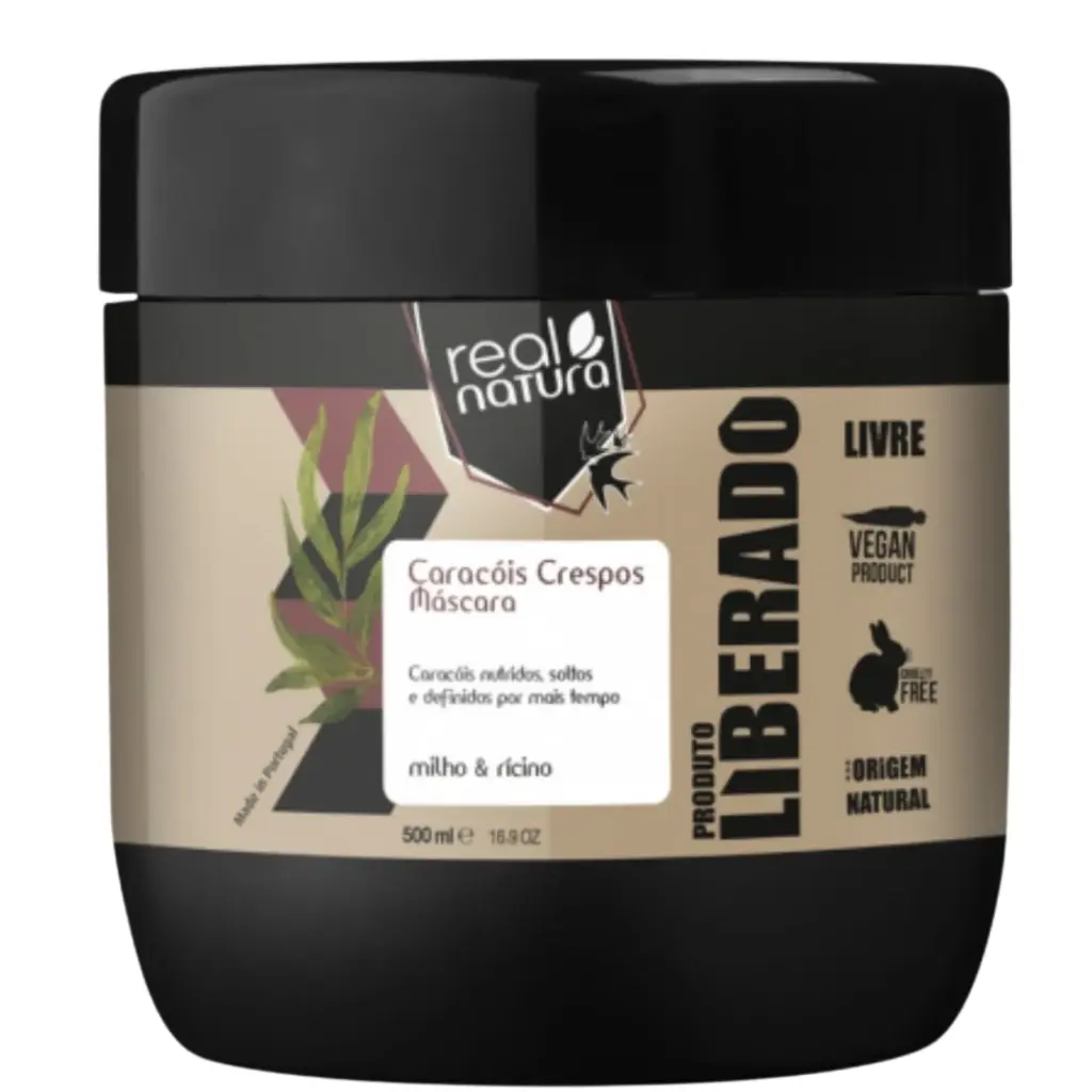 Coily Mask - Caracóis Crespos - Corn and Castor Oil - Real Natura 500ml