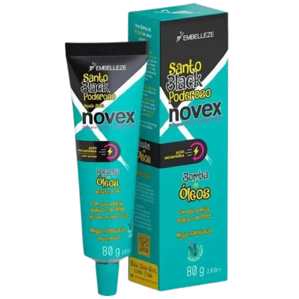 [7896013503316] Recharge d'Huiles - Santo Black Poderoso - Novex 80g