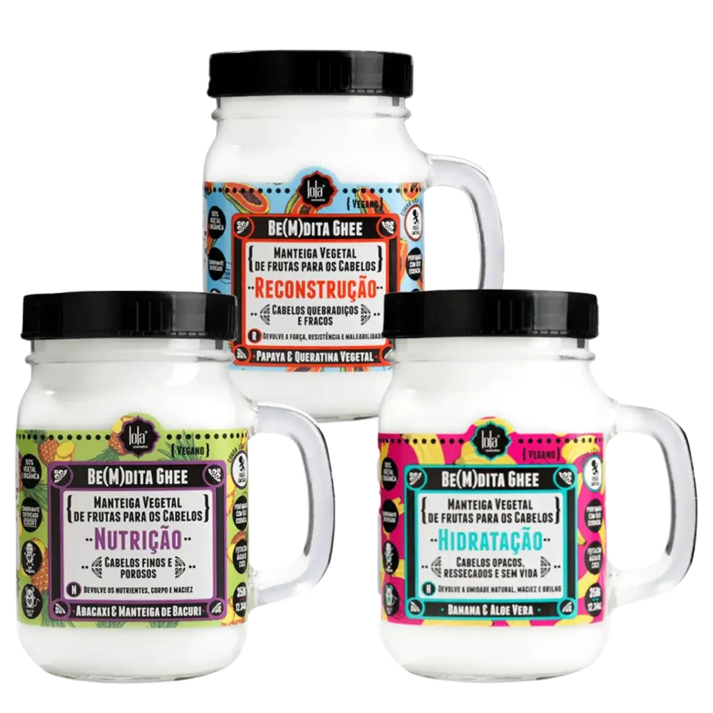[cronograma-lola] Kit Cronograma Capilar - Be(m)dita Ghee - Lola Cosmetics 3x350g
