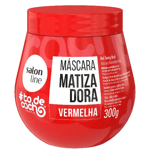 [7908458320806] Máscara Matizadora Vermelha "#To de Cacho" Salon Line 300g